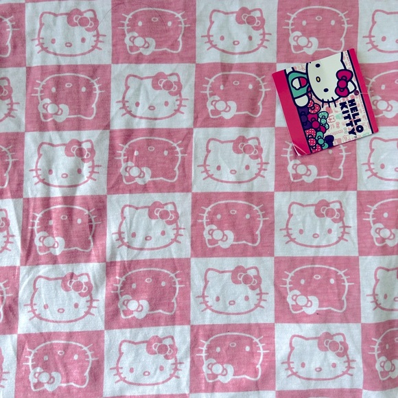 Sanrio Hello Kitty Pink and White Graphic Tee for Girls. - Picture 3 of 4